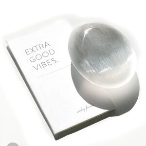 Dont Worry Selenite Palm Stone from Sunday Forever